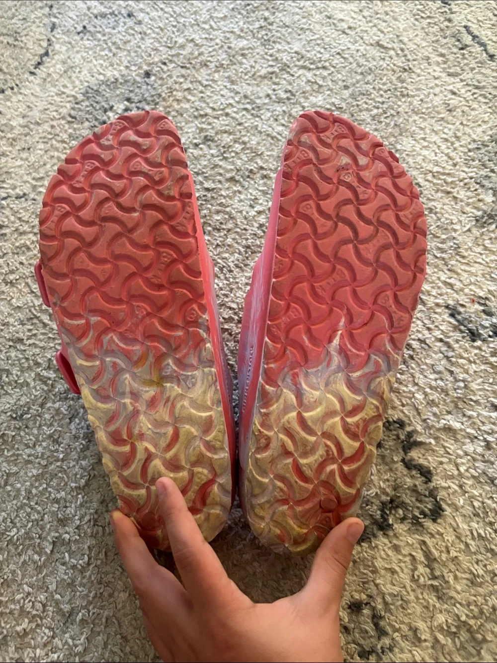 Birkenstock Arizona EVA Sandals Pink Watercolor Tie Dye EU woman’s 10 EU 41